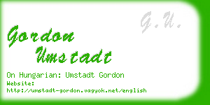 gordon umstadt business card